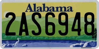 AL license plate 2AS6948
