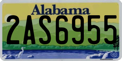 AL license plate 2AS6955