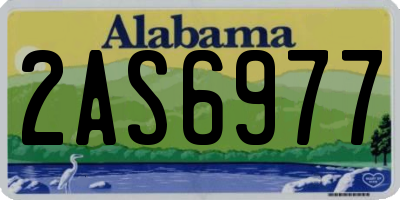 AL license plate 2AS6977