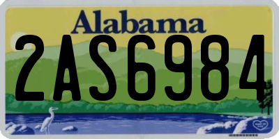 AL license plate 2AS6984