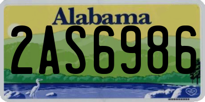 AL license plate 2AS6986