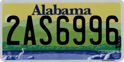 AL license plate 2AS6996
