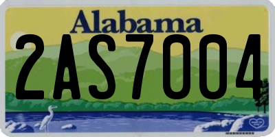 AL license plate 2AS7004