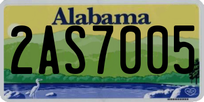 AL license plate 2AS7005