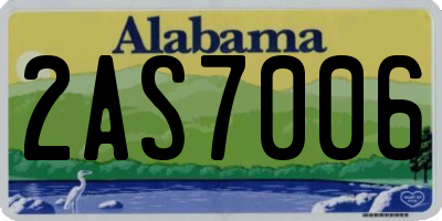 AL license plate 2AS7006