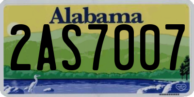 AL license plate 2AS7007