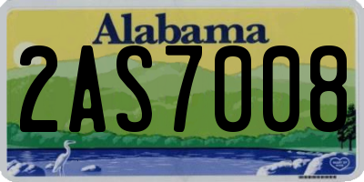 AL license plate 2AS7008