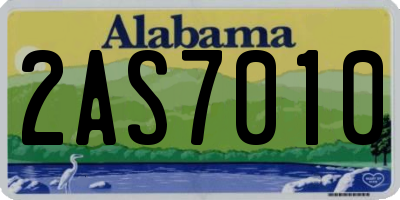 AL license plate 2AS7010