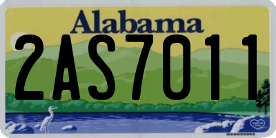 AL license plate 2AS7011