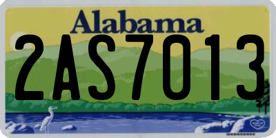 AL license plate 2AS7013