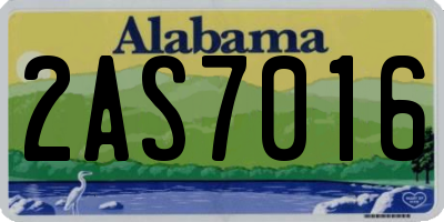 AL license plate 2AS7016