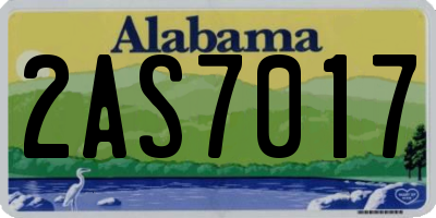 AL license plate 2AS7017