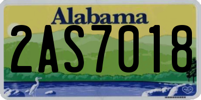 AL license plate 2AS7018