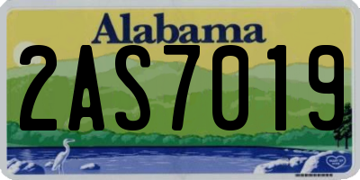 AL license plate 2AS7019
