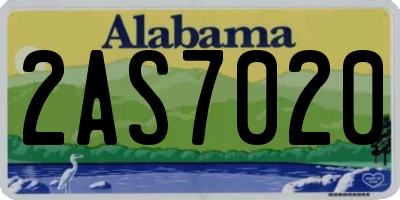 AL license plate 2AS7020