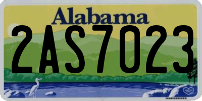 AL license plate 2AS7023