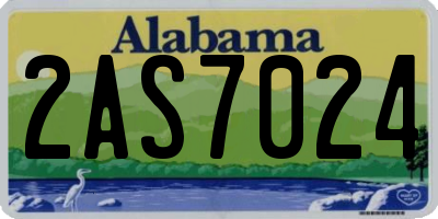 AL license plate 2AS7024