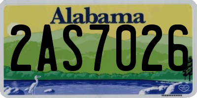 AL license plate 2AS7026