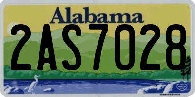 AL license plate 2AS7028