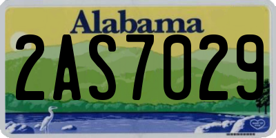 AL license plate 2AS7029