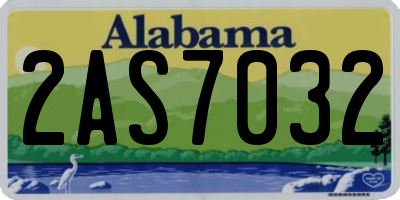 AL license plate 2AS7032