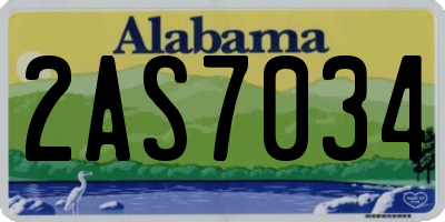AL license plate 2AS7034