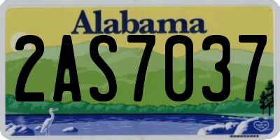 AL license plate 2AS7037