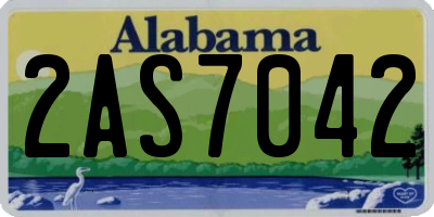 AL license plate 2AS7042