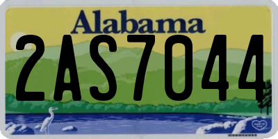 AL license plate 2AS7044