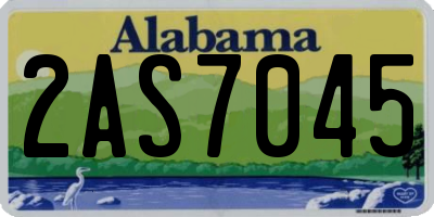 AL license plate 2AS7045