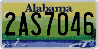 AL license plate 2AS7046