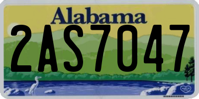 AL license plate 2AS7047