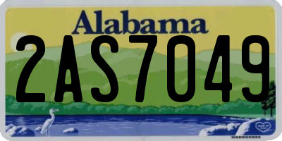 AL license plate 2AS7049