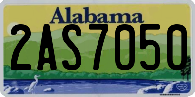 AL license plate 2AS7050