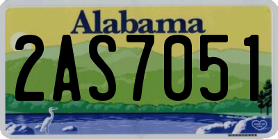 AL license plate 2AS7051