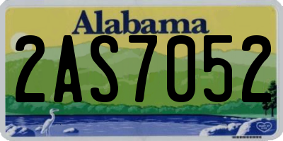 AL license plate 2AS7052