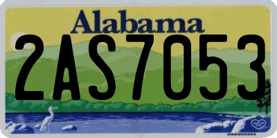 AL license plate 2AS7053