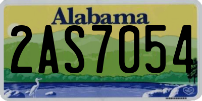 AL license plate 2AS7054
