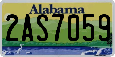 AL license plate 2AS7059