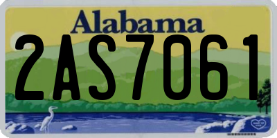 AL license plate 2AS7061