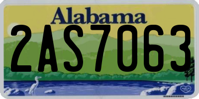 AL license plate 2AS7063