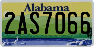AL license plate 2AS7066