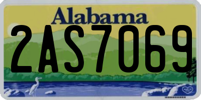 AL license plate 2AS7069