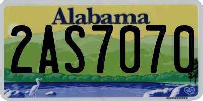 AL license plate 2AS7070