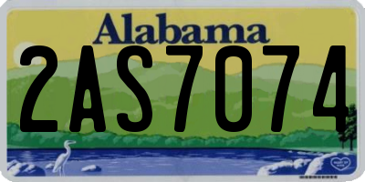 AL license plate 2AS7074