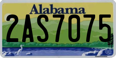 AL license plate 2AS7075