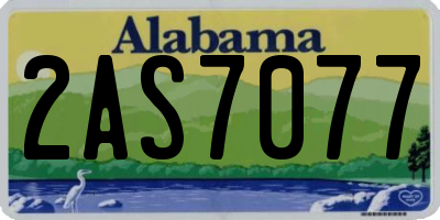 AL license plate 2AS7077