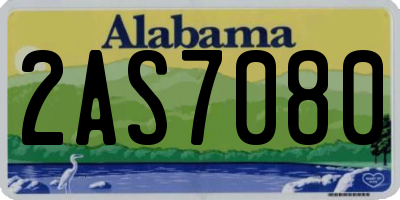 AL license plate 2AS7080