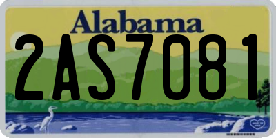 AL license plate 2AS7081