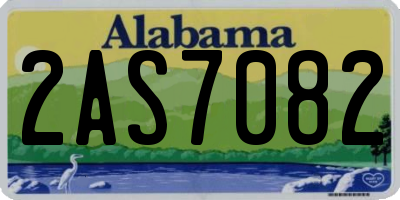 AL license plate 2AS7082
